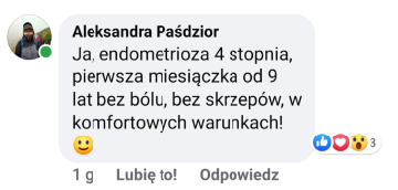 Opinia — Aleksandra Paździor, endometrioza 4°